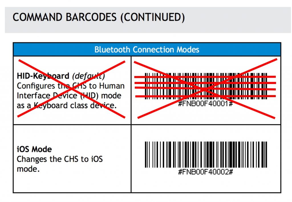 Barcode Setup Connect Apple iOS device in Application Mode for Store Hub