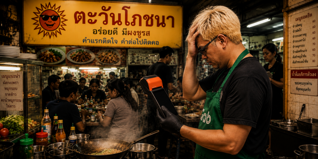 Sunmi V3 เครื่องรับออร์เดอร์แบบพกพา Grab LINE MAN ShopeeFood